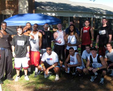 Members of the Reinhardt men's basketball program raised 45 percent of the total money gathered for Nothing But Nets.